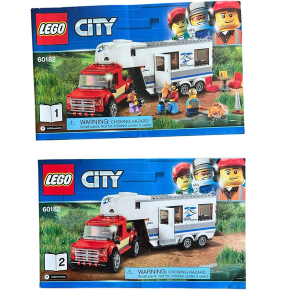 LEGO City 60182 City Pickup and Caravan Set of 2 Instruction Manual Books Only - Picture 1 of 8